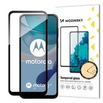 Robustes Wozinsky Vollkleber-Hartglas für Motorola G53 Vollbild mit Rahmen – Schwarz