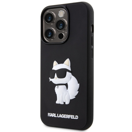 Karl Lagerfeld KLHCP14X3DRKHNK iPhone 14 Pro Max 6.7" czarny/black hardcase Rubber Choupette 3D