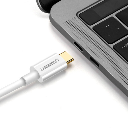 Ugreen jednokierunkowy kabel przejściówka z USB Typ C do Display Port 4K 1,5m biały (MM139)