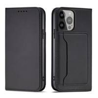 Magnet Card Case for iPhone 13 Pro Pouch Card Wallet Card Holder Black