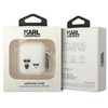 Original Case APPLE AIRPODS Karl Lagerfeld Silicone Karl & Choupette (KLACA2SILKCW) white