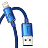 Baseus Crystal Shine Series Fast Charging Data Cable USB to iP 2.4A 1.2m Blue