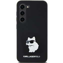 Oryginalne Etui KARL LAGERFELD hardcase Silicone Choupette Metal Pin KLHCSA35SMHCNPK do Samsung Galaxy A35 czarny