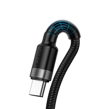 Baseus Cafule kabel przewód USB Typ C SuperCharge 40W Quick Charge 3.0 QC 3.0 1m szaro-czarny (CATKLF-PG1)