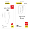 Dudao adapter audio przejściówka do słuchawek z Lightning na mini jack 3,5 mm biały (L16i white)