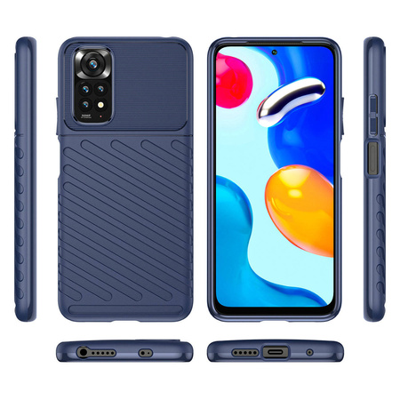 Thunder Case Flexible Armored Cover Sleeve für Xiaomi Redmi Note 11 Pro + 5G / 11 Pro 5G / 11 Pro blau