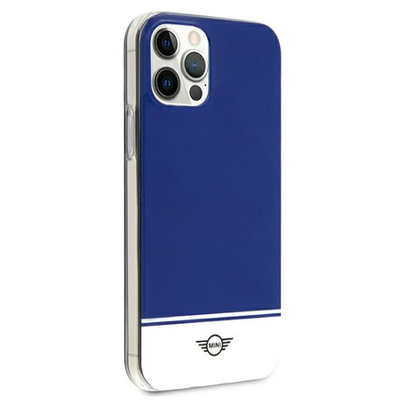 Mini MIHCP12MPCUBINA iPhone 12/12 Pro 6,1" granatowy/navy hard case Stripe Collection