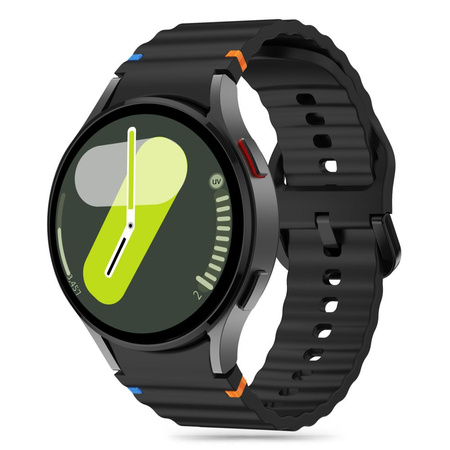 Pasek Tech-Protect Silicone Sport na Samsung Galaxy Watch 4 / 5 / 5 Pro / 6 / 7 / FE - czarny