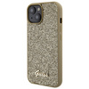 Guess Disco Metal Script case for iPhone 15 - gold