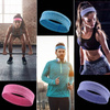 Elastic fabric headband for running fitness blue