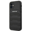 AMG AMHCP12SGSEBK iPhone 12 mini 5,4" czarny/black hardcase Leather Debossed Lines