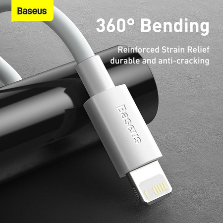 Baseus 2x kabel USB - Lightning szybkie ładowanie Power Delivery 1,5 m biały (TZCALZJ-02)