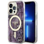 Guess GUHMP14LHLEOPWP iPhone 14 Pro 6.1" pink/pink Hardcase Leopard MagSafe