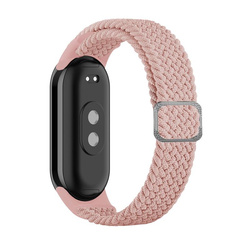 Pasek Pleciony Mi Band 8 / M8 (22), LIGHT PINK / PUDROWY RÓŻ