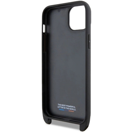 Etui BMW M Edition Carbon Stripe & Strap na iPhone 15 Plus / 14 Plus - czarne