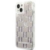 Karl Lagerfeld KLHCP14SLMNMS iPhone 14 6.1&quot; Hardcase Silber / Silber Liquid Glitter Monogram