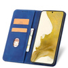 Magnet Fancy Case für Samsung Galaxy S23+ Flip Cover Wallet Stand blau