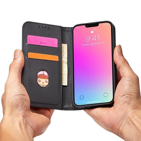 Magnet Card Case etui Samsung Galaxy A23 5G pokrowiec z klapką portfel podstawka czarne