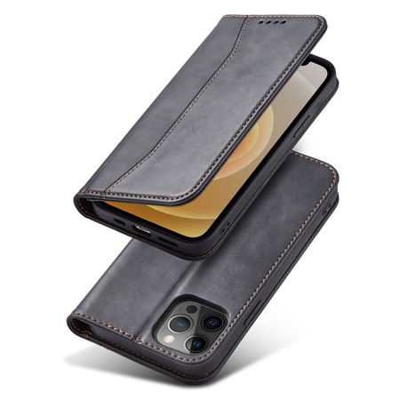 Magnet Fancy Case Case for iPhone 12 Pro Max Pouch Wallet Card Holder Black