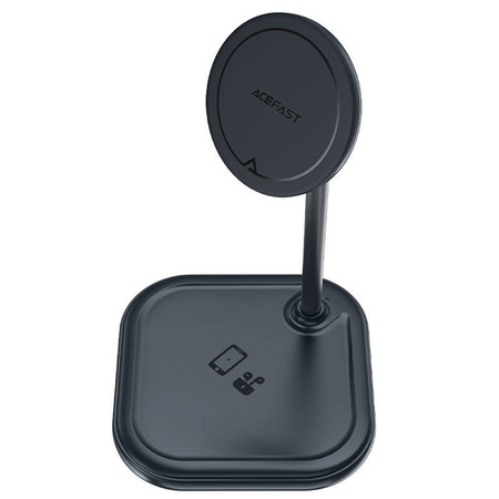 Acefast 15W Qi Wireless Charger für iPhone (mit MagSafe) und Apple AirPods Ständerhalter Magnethalter grau (E6 grau)