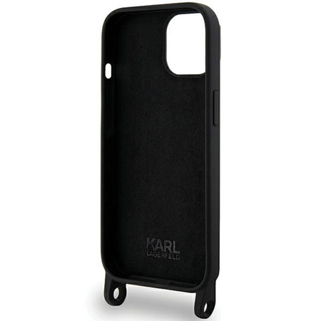 Karl Lagerfeld KLHCP15SSCBSCNK iPhone 15 6.1&quot; hardcase black/black Crossbody Silicone Choupette