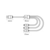 Baseus StarSpeed kabel 3w1 USB-A - Micro-USB / Lightning / USB-C 3.5A 1.2m biały