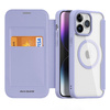 iPhone 15 Pro Max Magnetic MagSafe Flip Case Dux Ducis Skin X Pro - Purple