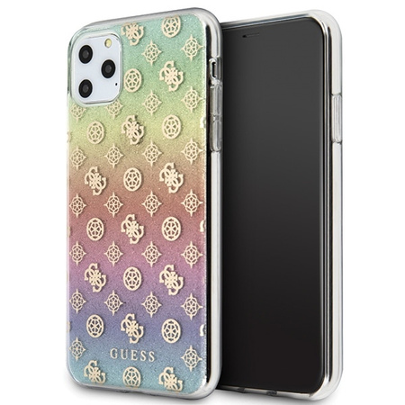 Guess 4G Peony Electroplated Pattern - Etui iPhone 11 Pro Max (tęczowy)