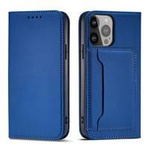 Magnetkartenetui für Samsung Galaxy S23 Flip Cover Wallet Stand blau