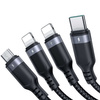 Kabel USB 4w1 USB-A -  USB-C / 2 x Lightning / Micro do ładowania i transmisji danych 1.2m Joyroom S-1T4018A18 - czarny