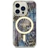 Guess GUHMP14LHLEOPWB iPhone 14 Pro 6.1" blue/blue hardcase Leopard MagSafe