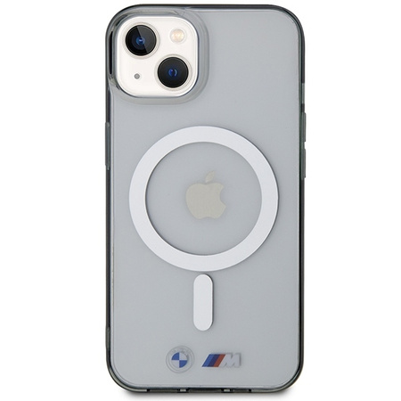 BMW BMHMP14SHCRS iPhone 14 6.1&quot; Hülle transparent Hardcase Silver Ring MagSafe