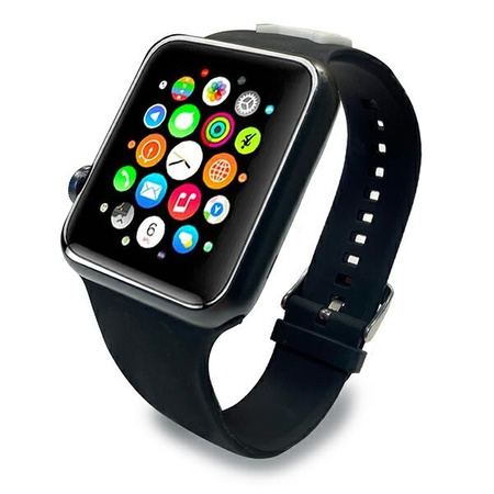 Karl Lagerfeld Pasek KLAWLSLCK Apple Watch 42/44/45mm czarny/black strap Silicone Choupette Heads