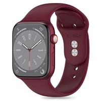 Tech-Protect Silikonarmband für Apple Watch 4 / 5 / 6 / 7 / 8 / 9 / SE / Ultra 1 / 2 (42 / 44 / 45 / 49 mm) – Burgund