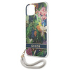 Case IPHONE 13 Guess Hardcase Flower Strap (GUHCP13MHFLSB) blue