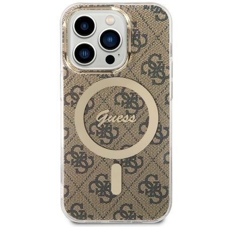 Guess GUHMP14LH4STW iPhone 14 Pro 6.1" brown/brown hardcase 4G MagSafe