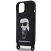 Karl Lagerfeld KLHCP15SSCBSKNK iPhone 15 6.1&quot; hardcase black/black Crossbody Silicone Ikonik