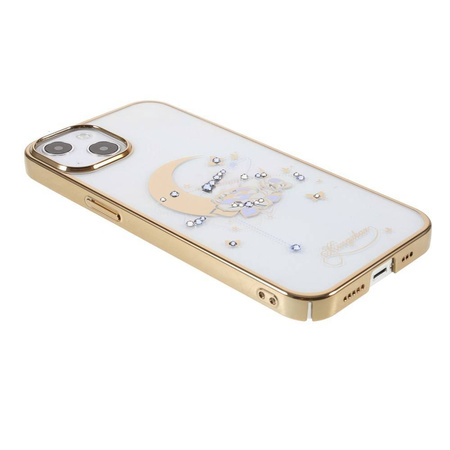 Etui IPHONE 13 PRO z Kryształkami Swarovskiego Kingxbar Moon Series Flower złote