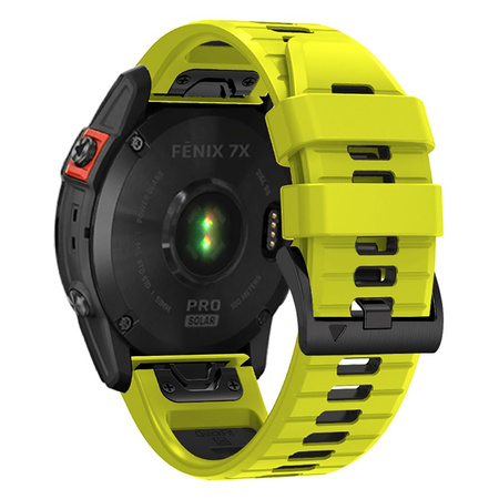 Pasek do GARMIN FENIX 3 / 5X / 3HR / 5X PLUS / 6X / 6X PRO / 7X Tech-Protect IconBand limonkowo-czarne