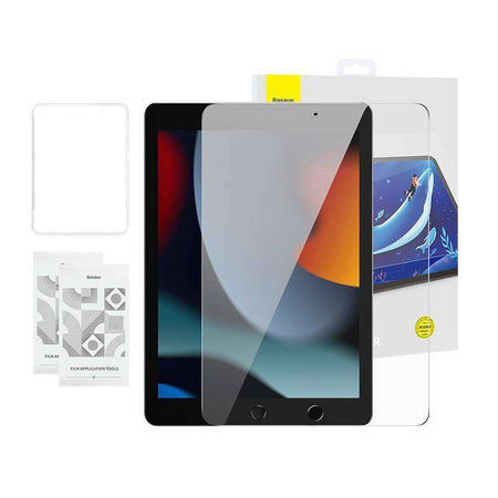 Tempered Glass Baseus Crystal 0.3 mm for iPad Pro/Air3/ 10,2" iPad 7/8/9 (2szt.) + cleaning kit