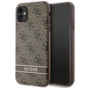 Guess GUHCN61P4SNW iPhone 11 / Xr braun/braunes Hardcase 4G Stripe