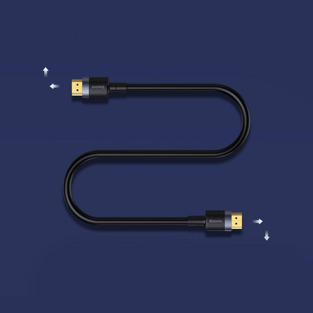 Baseus Cafule kabel przewód HDMI 2.0 4K 60 Hz 3D 18 Gbps 2 m czarny (CADKLF-F01)