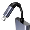 Joyroom SY-L01 Lightning zu Lightning / 3,5-mm-Miniklinken-DAC-Adapter 2in1 – Schwarz