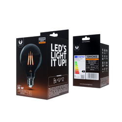 Żarówka LED Filament E27 G95 4W 230V 2000K 400lm COG dymiona Forever Light