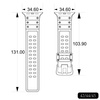 Strap Triple Protection strap for Apple Watch Ultra, SE, 8, 7, 6, 5, 4, 3, 2, 1 (49, 45, 44, 42 mm) bracelet white