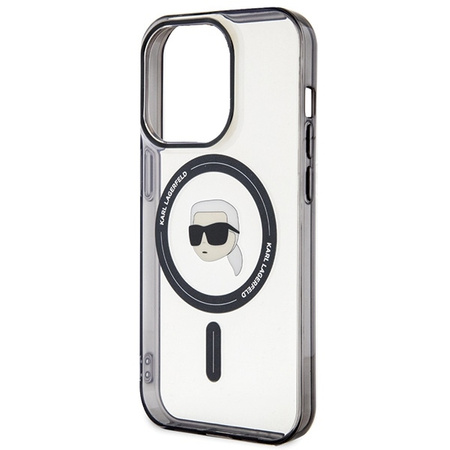 Karl Lagerfeld KLHMP15XHKHNOTK iPhone 15 Pro Max 6.7&quot; transparent hardcase IML Karl`s Head MagSafe