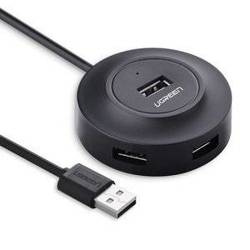 Hub UGREEN CR106, Adapter 4w1, 4xUSB, 1m (czarny)