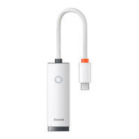 Baseus Lite Series external USB Type C network adapter - RJ-45 (100Mbps) white (WKQX000202)