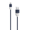 PANTONE MFi kabel USB - Lightning 1,5m 2,4A PT-LCS001-5 Navy 2380C