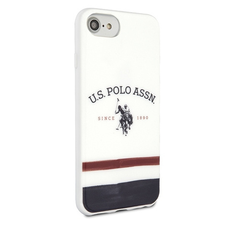 US Polo USHCI8PCSTRB iPhone 7/8/SE 2020 biały/white Tricolor Pattern Collection